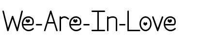 We Are In Love Regular.ttf