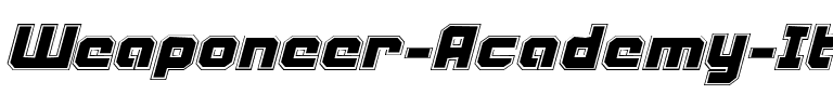 Weaponeer Academy Italic Italic.ttf