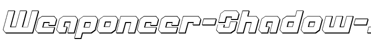 Weaponeer Shadow Italic Italic.ttf