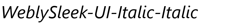 WeblySleek UI Italic Italique.ttf