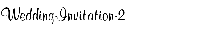 Wedding Invitation 2 Regular.ttf
