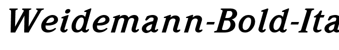 Weidemann Bold Italic.ttf