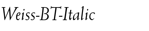 Weiss BT Italic.ttf