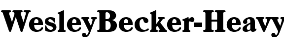WesleyBecker-Heavy Regular.ttf