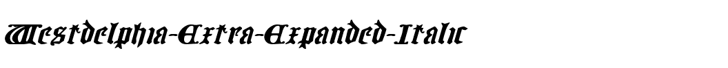 Westdelphia Extra-Expanded Italic Extra-Expanded Italic.ttf