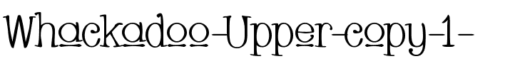 Whackadoo Upper Regular.ttf