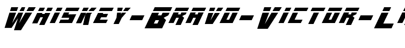 Whiskey Bravo Victor Laser Laser.ttf