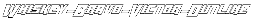 Whiskey Bravo Victor Outline Regular.ttf