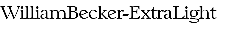 WilliamBecker-ExtraLight Regular.ttf