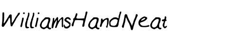 WilliamsHandNeat Medium.ttf