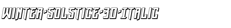 Winter Solstice 3D Italic Italic.ttf