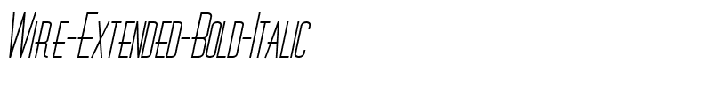 Wire-Extended Bold Italic.ttf
