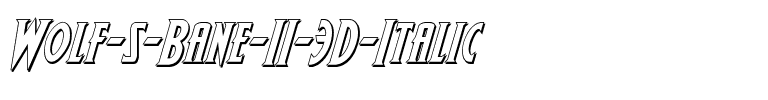 Wolf's Bane II 3D Italic Italic.ttf