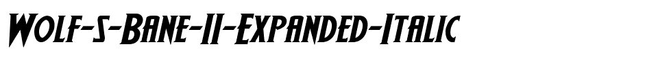 Wolf’s Bane II Expanded Italic Expanded Italic.ttf