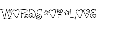 Words of love Regular.ttf