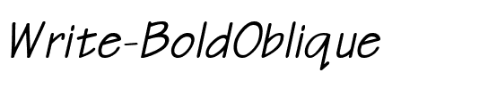 Write BoldOblique.ttf