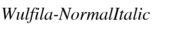 Wulfila NormalItalic.ttf