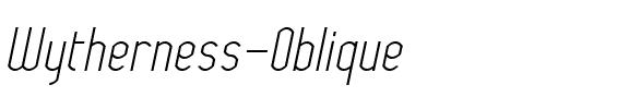 Wytherness Oblique Regular.ttf