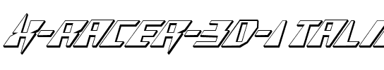 X-Racer 3D Italic Italic.ttf