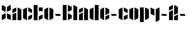 Xacto Blade Regular.ttf