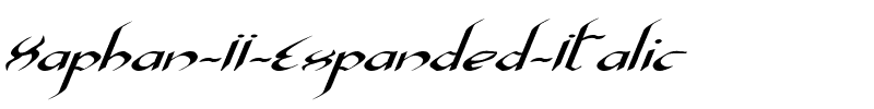 Xaphan II Expanded Italic Expanded Italic.ttf