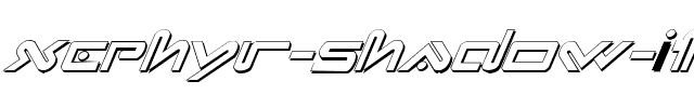 Xephyr Shadow Italic Shadow Italic.ttf