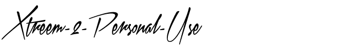 Xtreem 2 Personal Use Regular.ttf