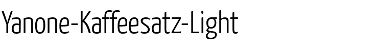 Yanone Kaffeesatz Light Regular.ttf