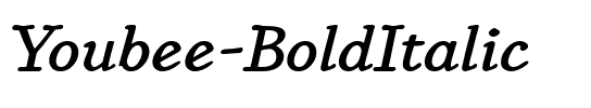 Youbee BoldItalic.ttf