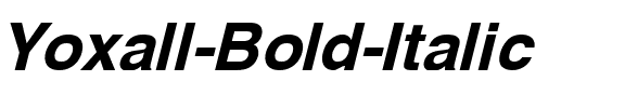 Yoxall BoldItalic.ttf