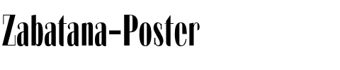 Zabatana Poster Regular.otf