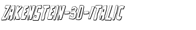 Zakenstein 3D Italic Italic.ttf