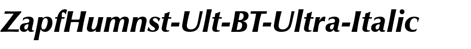 ZapfHumnst Ult BT Ultra Italic.ttf