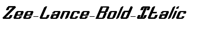 Zee Lance Bold Italic Bold Italic.ttf