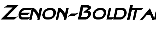 Zenon BoldItalic.ttf