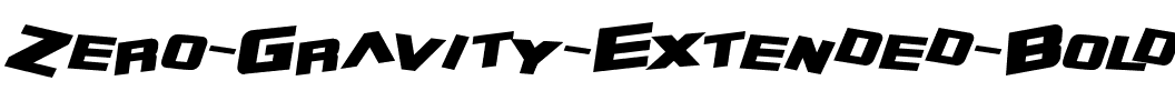 Zero Gravity Extended Bold Italic.ttf