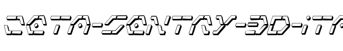 Zeta Sentry 3D Italic Italic.ttf