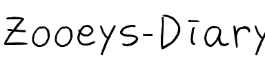 Zooeys Diary Normal.ttf