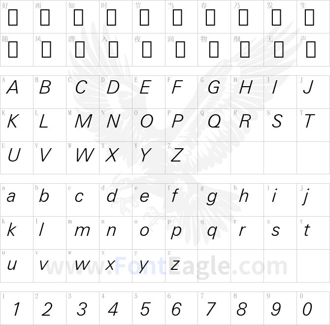 Zurich-Light-Italic-BT