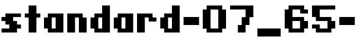 standard 07_65 Regular.ttf