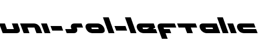 uni-sol leftalic leftalic.ttf