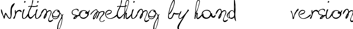 writing something by hand_FREE- Normal.ttf