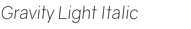 Gravity Light Italic.otf