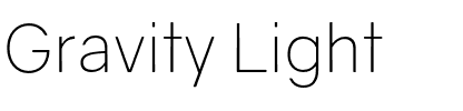 Gravity Light Regular.otf