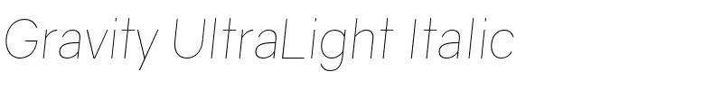 Gravity UltraLight Italic.otf