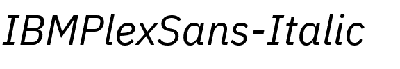 IBM Plex Sans Italic.ttf