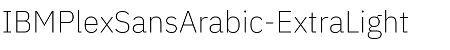IBM Plex Sans Arabic ExtraLight Regular.ttf