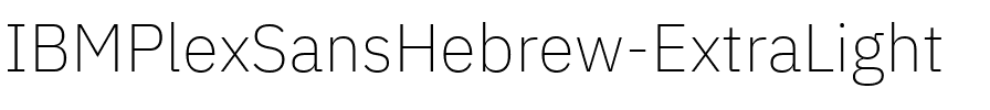 IBM Plex Sans Hebrew ExtraLight Regular.ttf