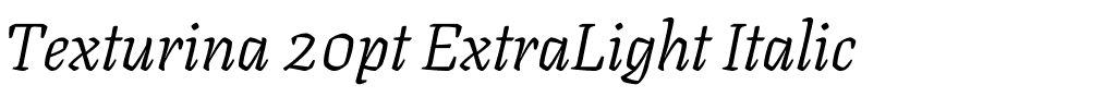 Texturina 20pt ExtraLight Italic.ttf