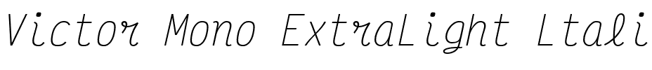 Victor Mono ExtraLight Italic.otf